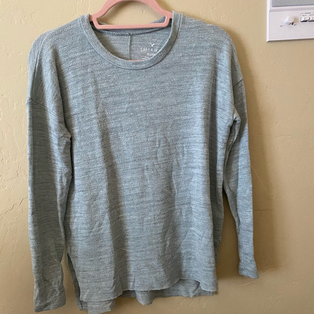 blue sweater